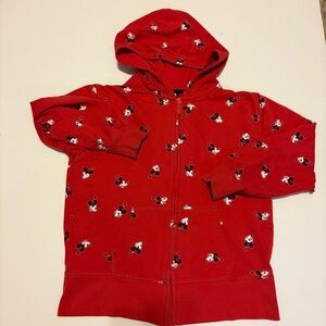 Disney Minnie Mouse Zip Hoodie Youth Large Fits Adult XS Red